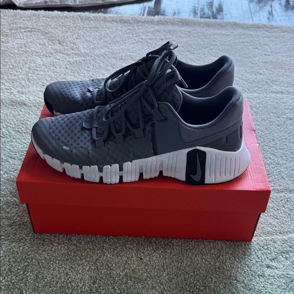 Nike Charcoal and White Athletic Shoes